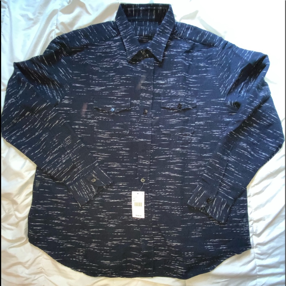 Saks Fifth Avenue, Big men's light jacket, overshirt, cashmere, wool blend. BIG,